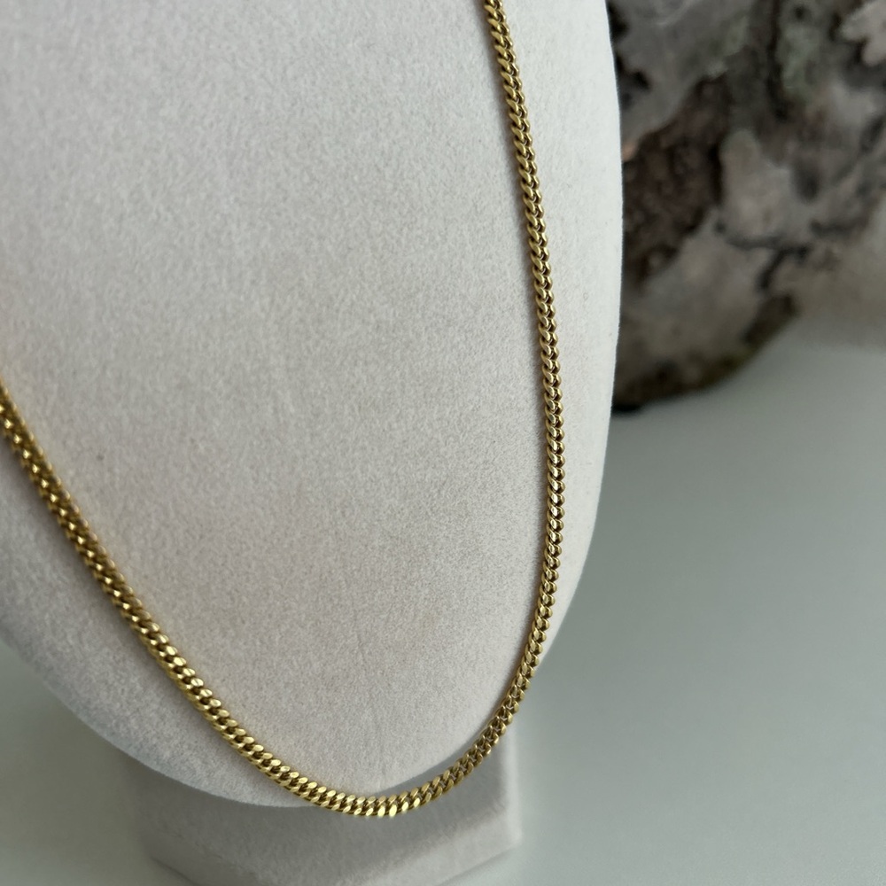 925 Italy Gold Tone Chain - Picture 2 of 2